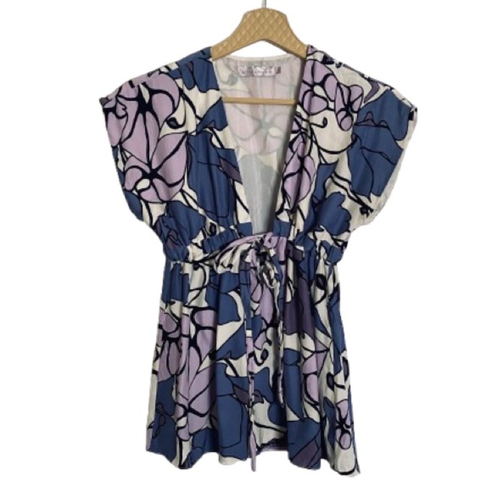 Alice & Trixie 100% Silk Floral Blouse | Made in USA | Size XS